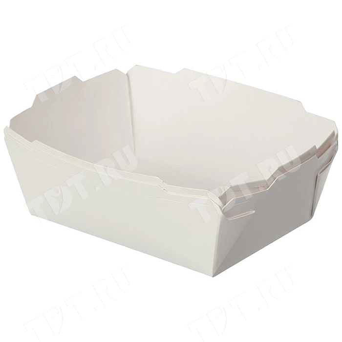 Контейнер «Crystal Box» с прозрачной крышкой, белый, 400 мл, 145*95*45 мм, 50 шт.