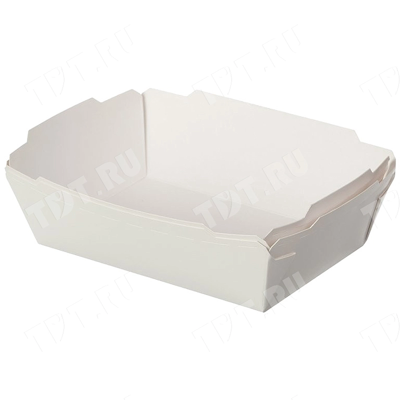 Контейнер «Crystal Box» с прозрачной крышкой, белый, 500 мл, 165*120*45 мм, 50 шт.