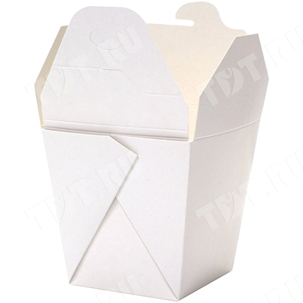 Контейнер Wok (чайна-бокс), белый, 500 мл, 95*75*100 мм, 20 шт.