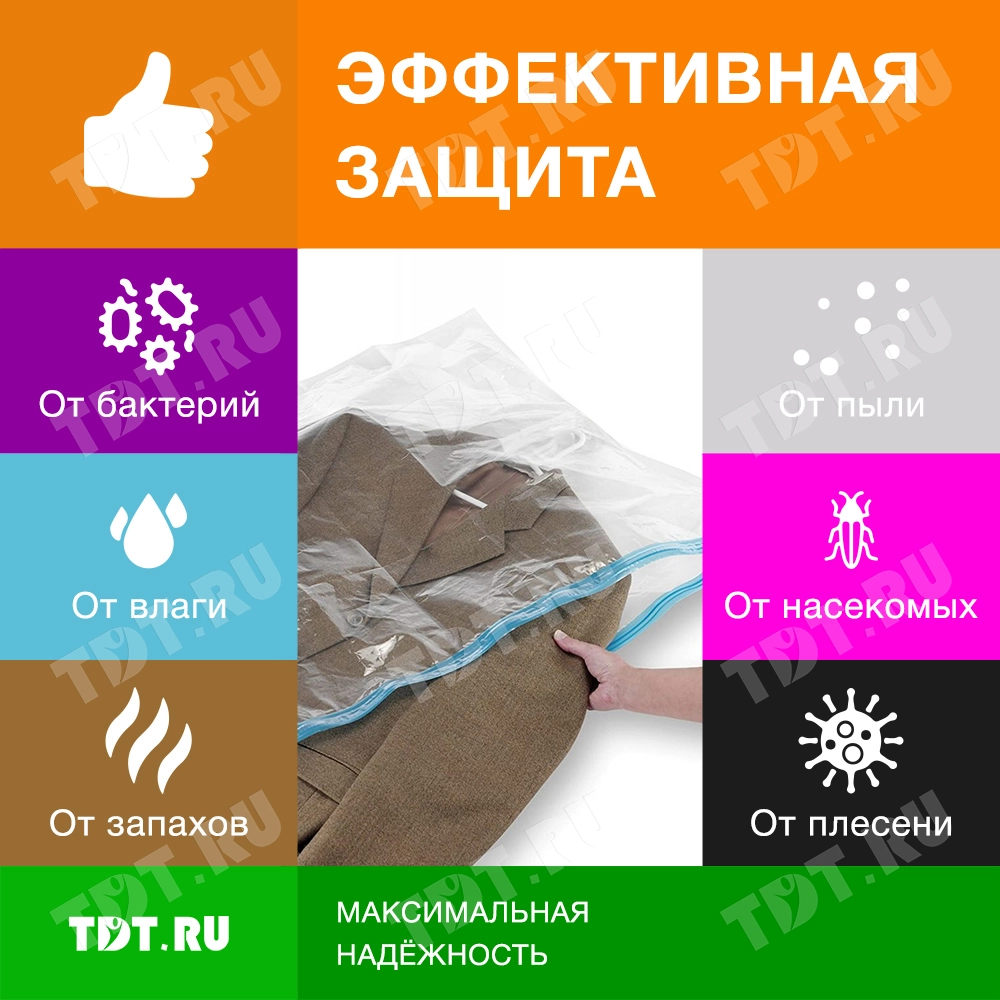 Набор вакуумных пакетов Laima Home для хранения, 50*60 см, 3 шт.