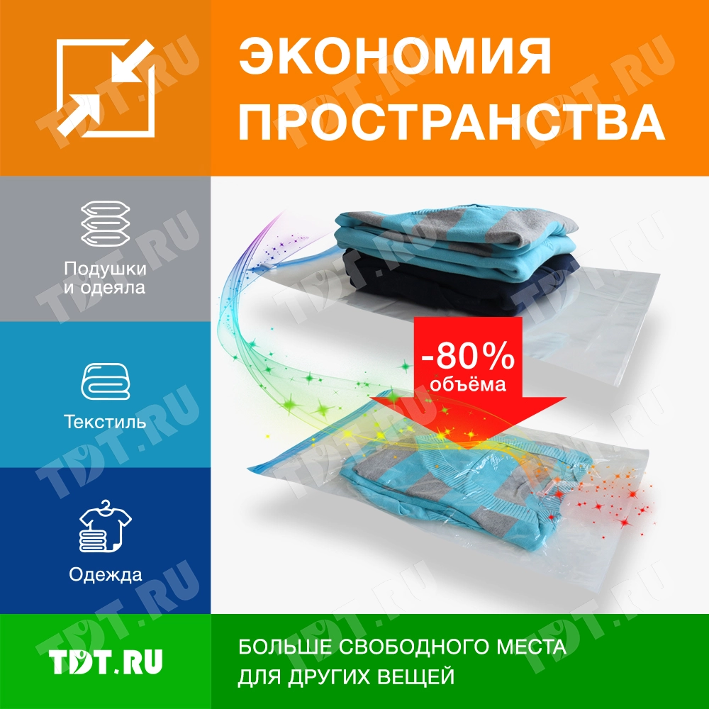 Набор вакуумных пакетов Laima Home для хранения, 50*60 см, 3 шт.