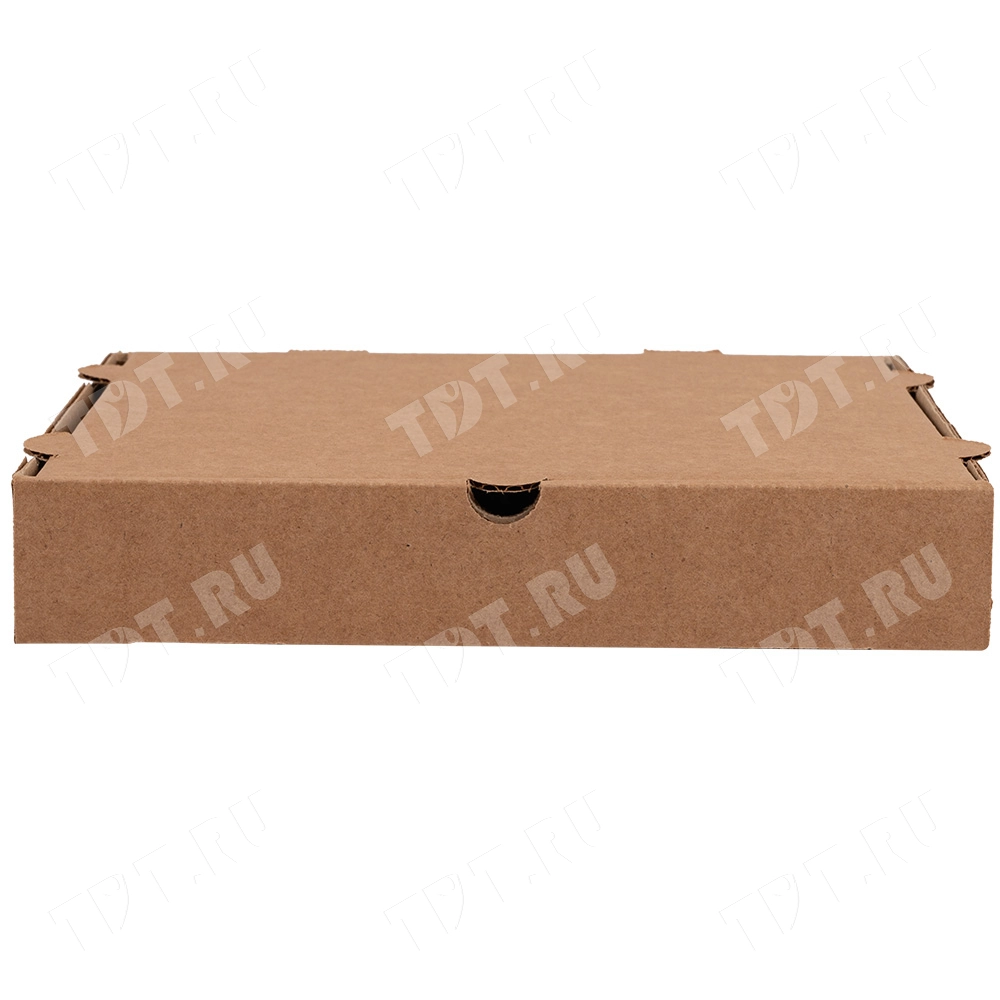 Коробка для пиццы, бурая, 250*250*40 мм