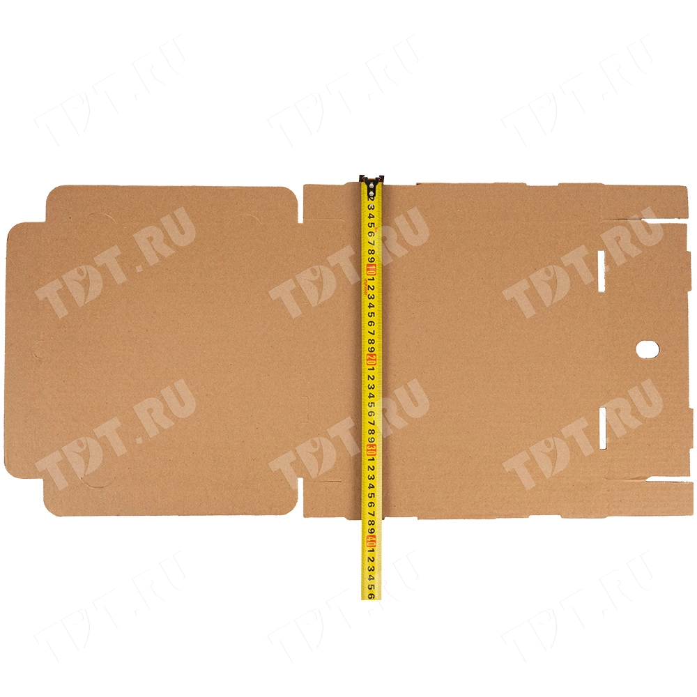 Коробка для пиццы, бурая, 280*280*40 мм