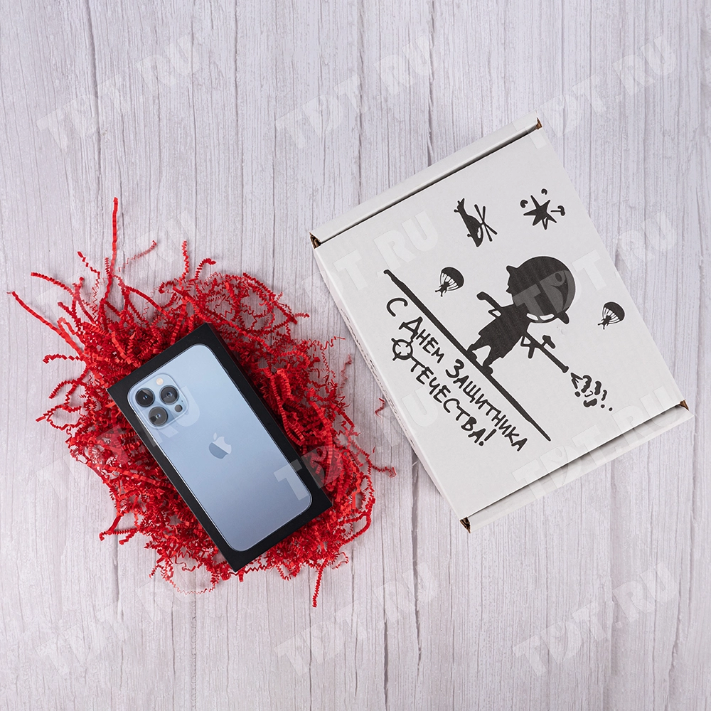 Подарочная коробка «С 23 Февраля! - Моему защитнику», беленая, 216*175*106 мм