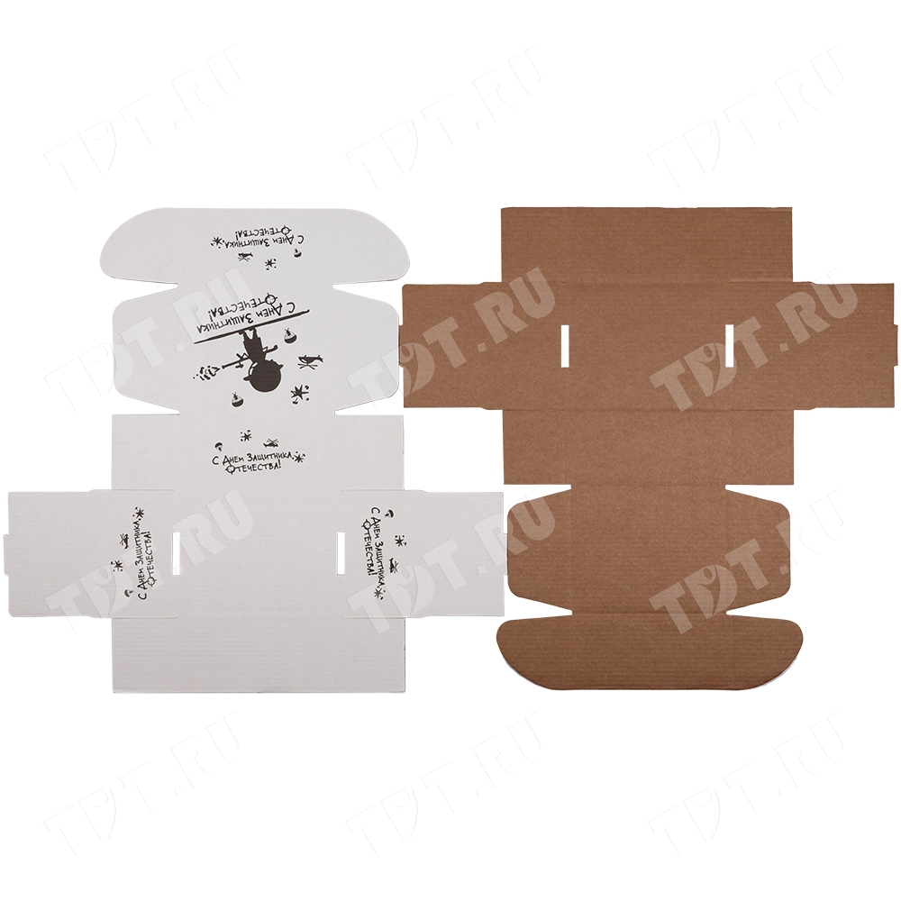 Подарочная коробка «С 23 Февраля! - Моему защитнику», беленая, 216*175*106 мм