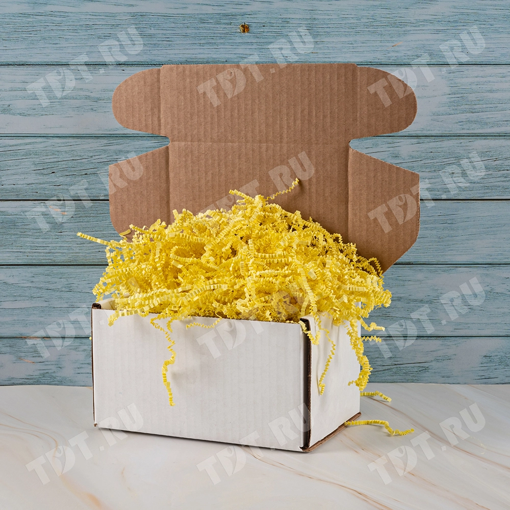 Бумажный наполнитель «Солнышко», цветная бумага, жёлтый, 1 кг