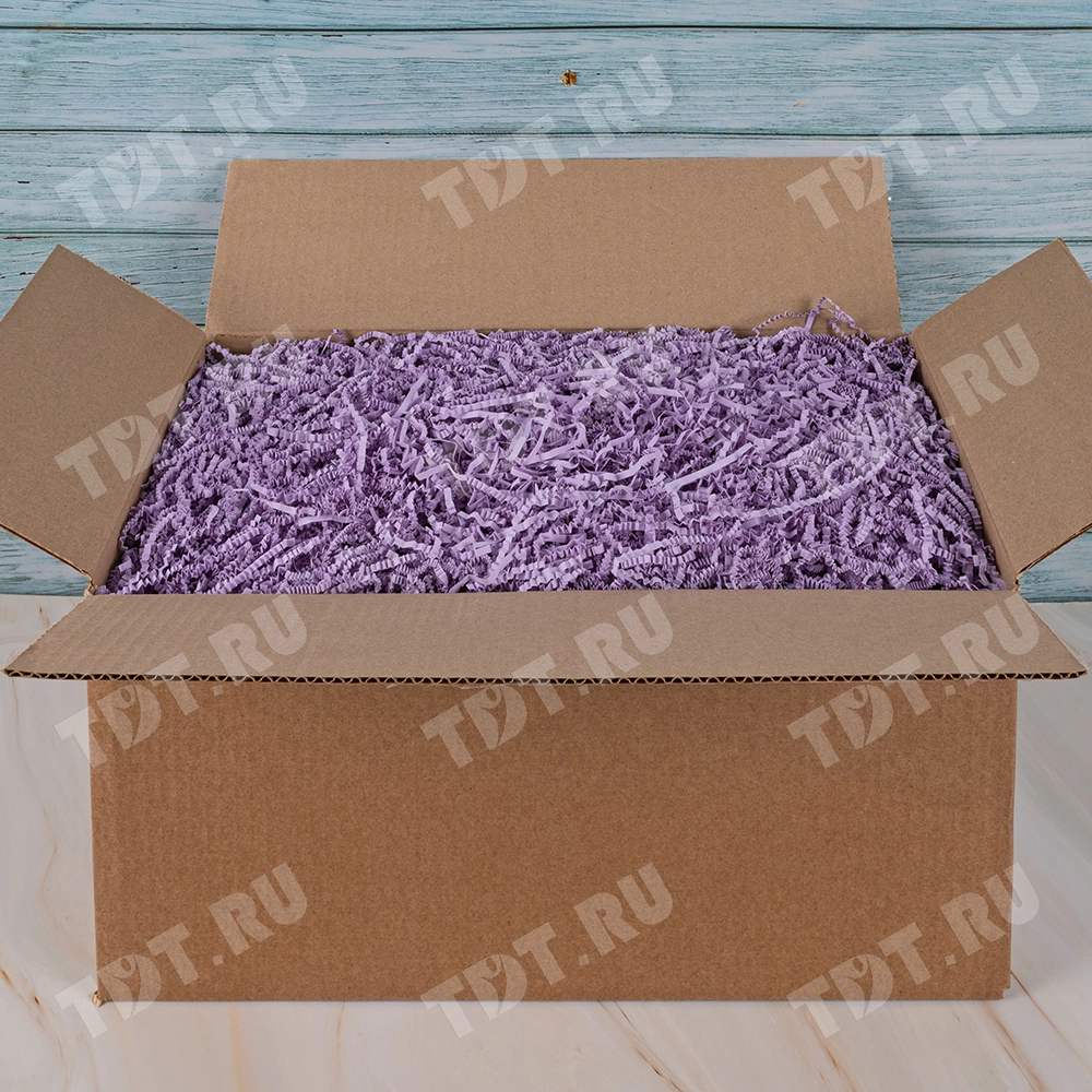 Бумажный наполнитель «Горная лаванда», цветная бумага, сиреневый, 1 кг