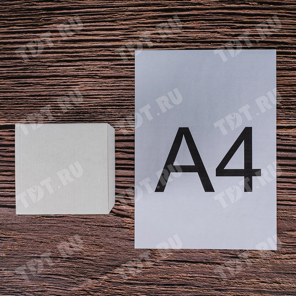 Самосборный короб №240/1, белый, складное дно, 110*110*110 мм, Т-22 Е