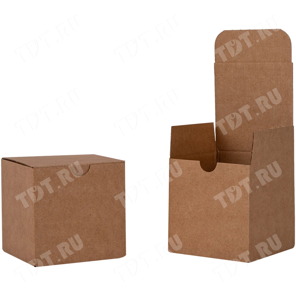 Самосборный короб №240, бурый, складное дно, 110*110*110 мм, Т-22 Е