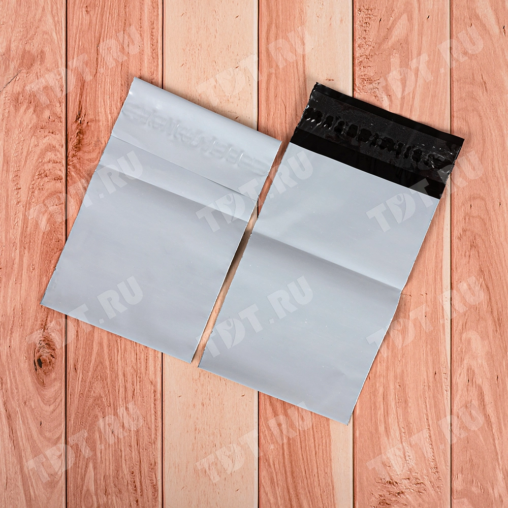 Курьер-пакет белый без печати, без кармана, 100*150+40 мм, 50 мкм, 100 шт.