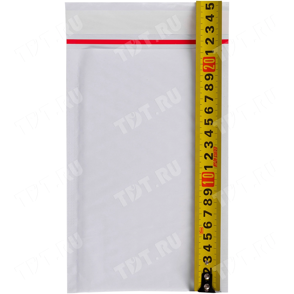 Белый крафт пакет с прослойкой и стрип-лентой, 14*22 см, В/00