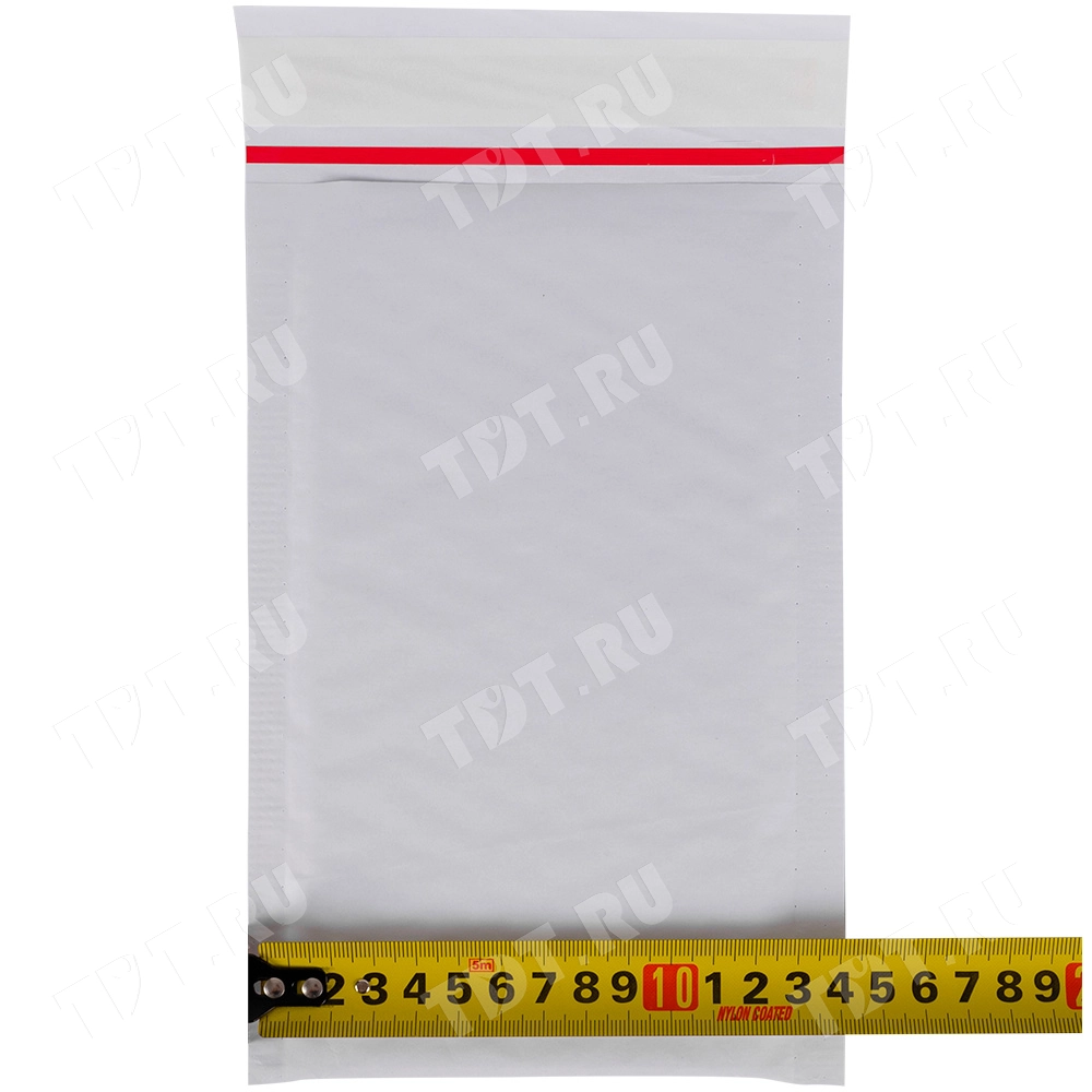 Белый крафт пакет с прослойкой и стрип-лентой, 14*22 см, В/00