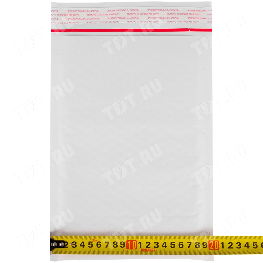 Белый крафт пакет с прослойкой и стрип-лентой, 20*27 см, D/1