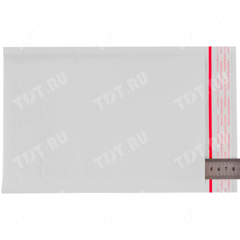 Белый крафт пакет с прослойкой и стрип-лентой, 20*27 см, D/1
