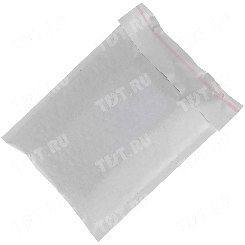 Белый крафт пакет с прослойкой и стрип-лентой, 20*27 см, D/1