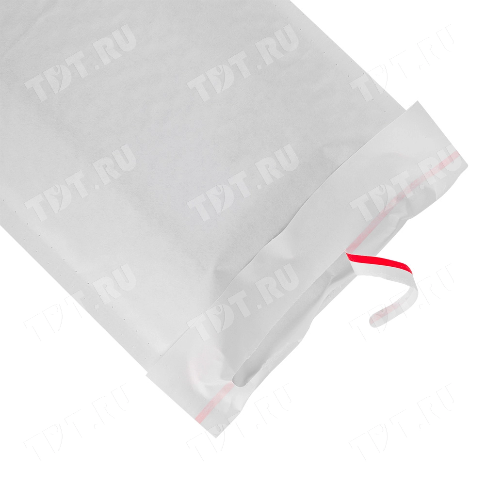 Белый крафт пакет с прослойкой и стрип-лентой, 20*27 см, D/1