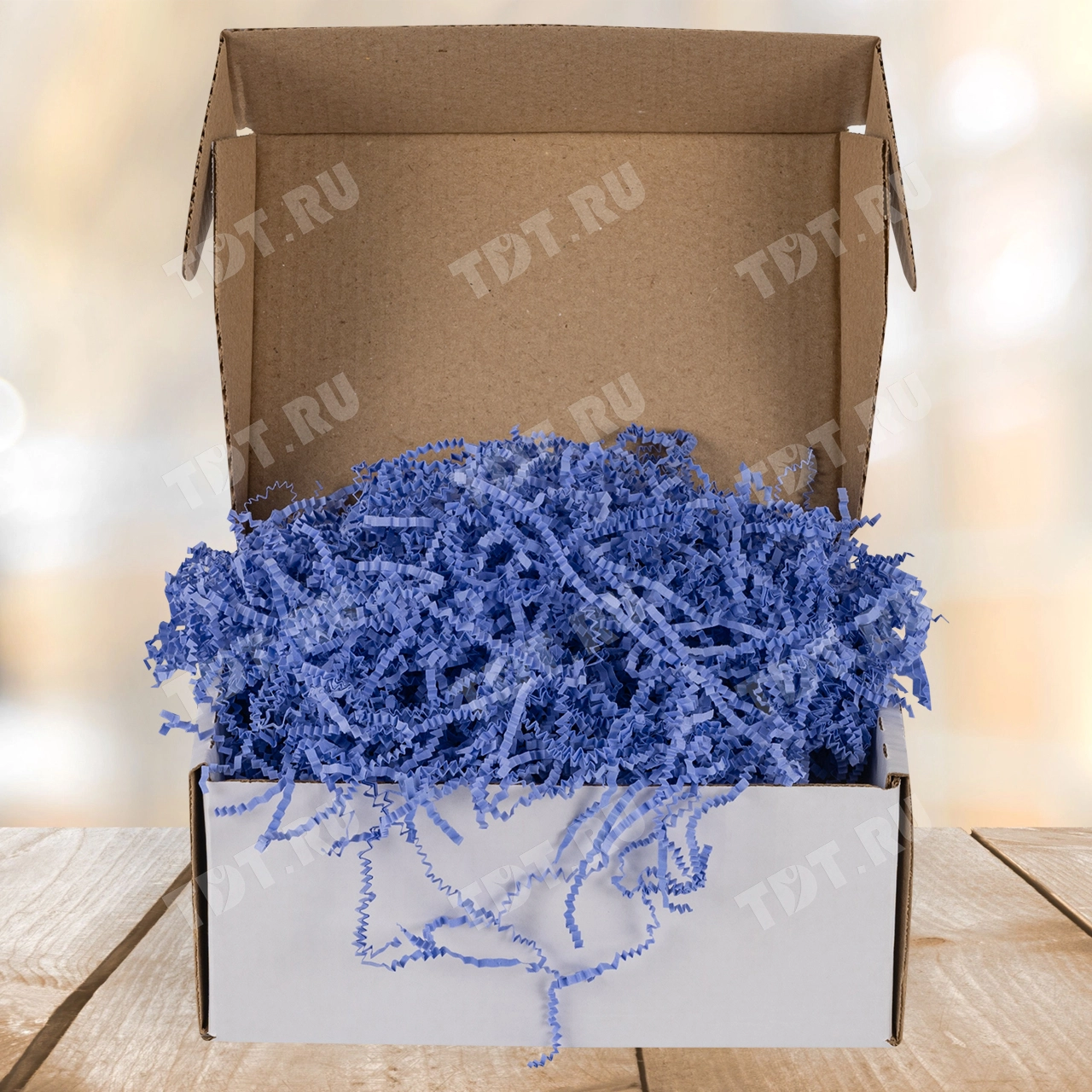 Бумажный наполнитель «Колокольчики», цветная бумага, сине-фиолетовый, 1 кг