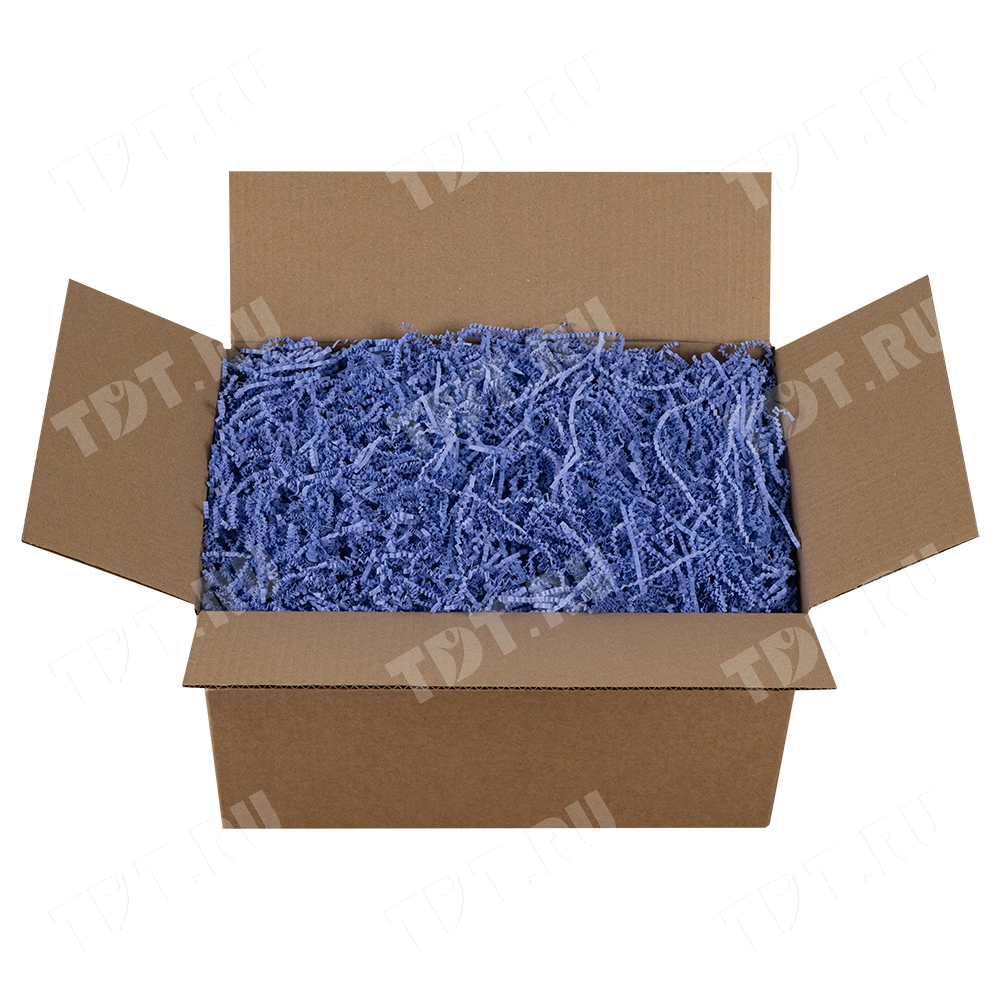 Бумажный наполнитель «Колокольчики», цветная бумага, сине-фиолетовый, 1 кг