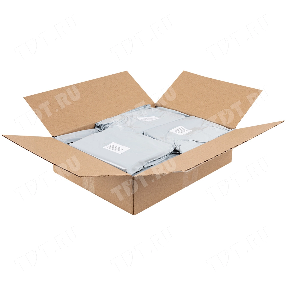 Курьер-пакет белый без печати, без кармана, 165*240+40 мм, 50 мкм, 100 шт.