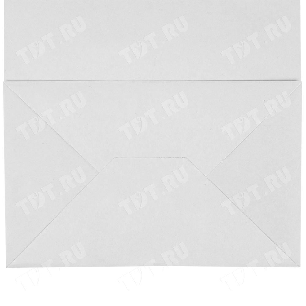 Белый пакет с плоской ручкой, 80 г/м², 24*14*28 см