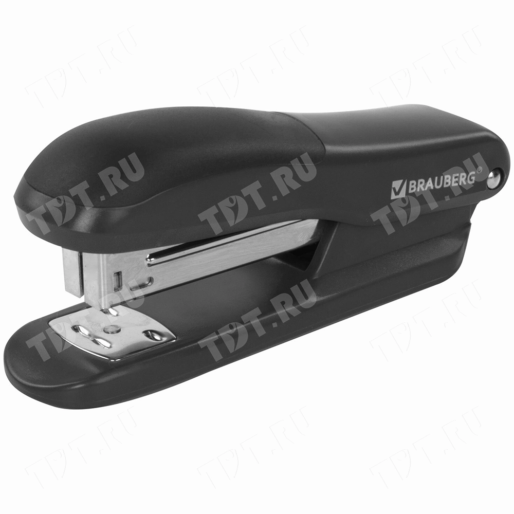 Степлер BRAUBERG «SX-39» для скоб №24/6 и №26/6, пластик, черный, 25 листов