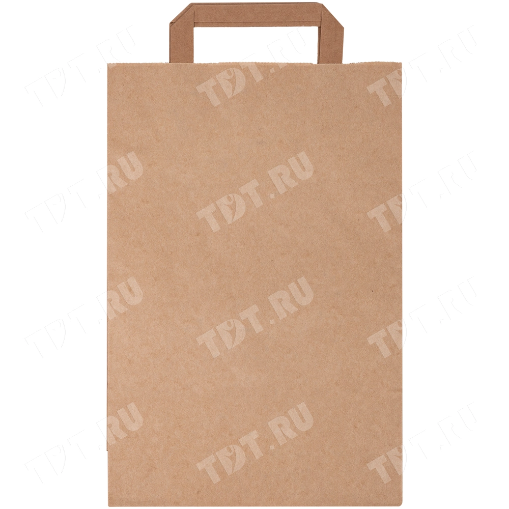 Крафт пакет с плоской ручкой, 70 г/м², 24*11*31 см