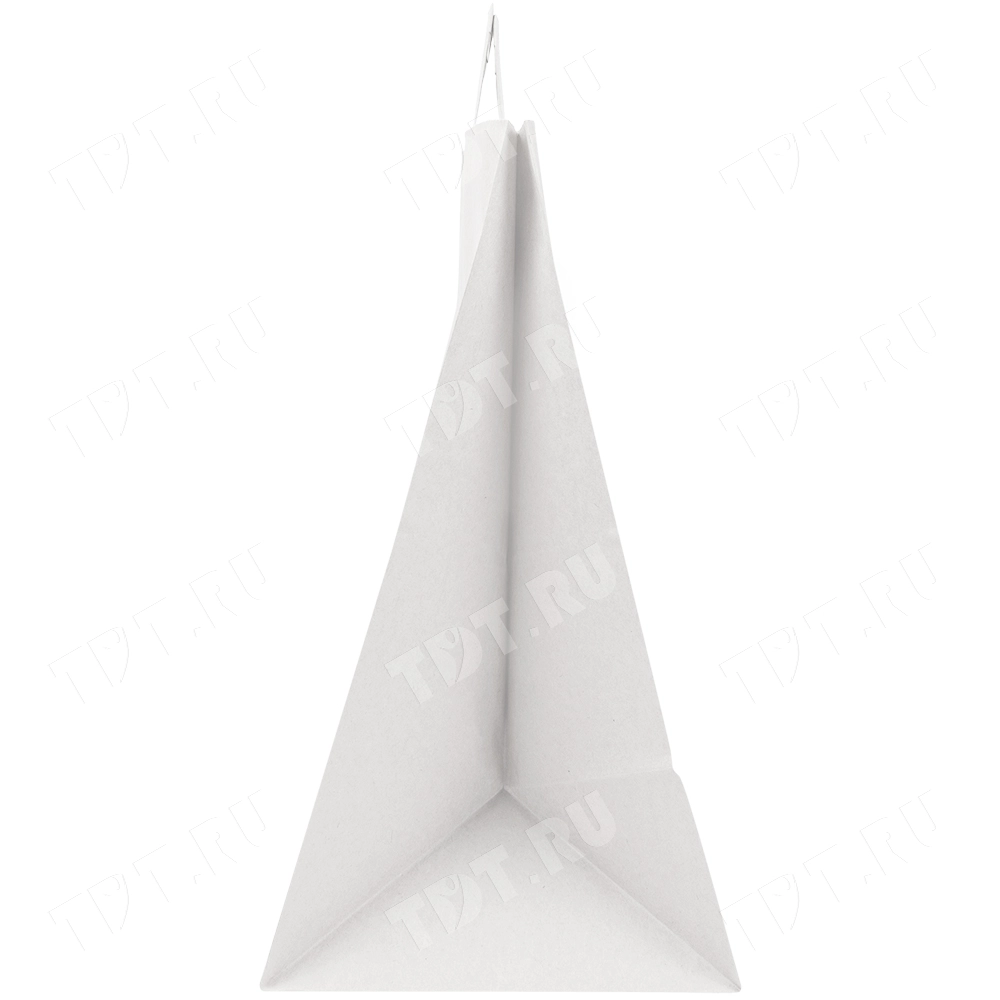 Белый пакет с плоской ручкой, 80 г/м², 32*18*32 см