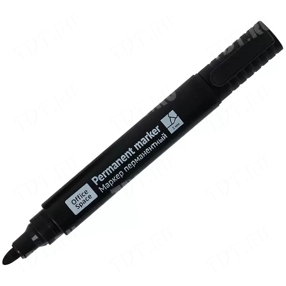 Маркер перманентный OfficeSpace «8004А», черный, 3 мм