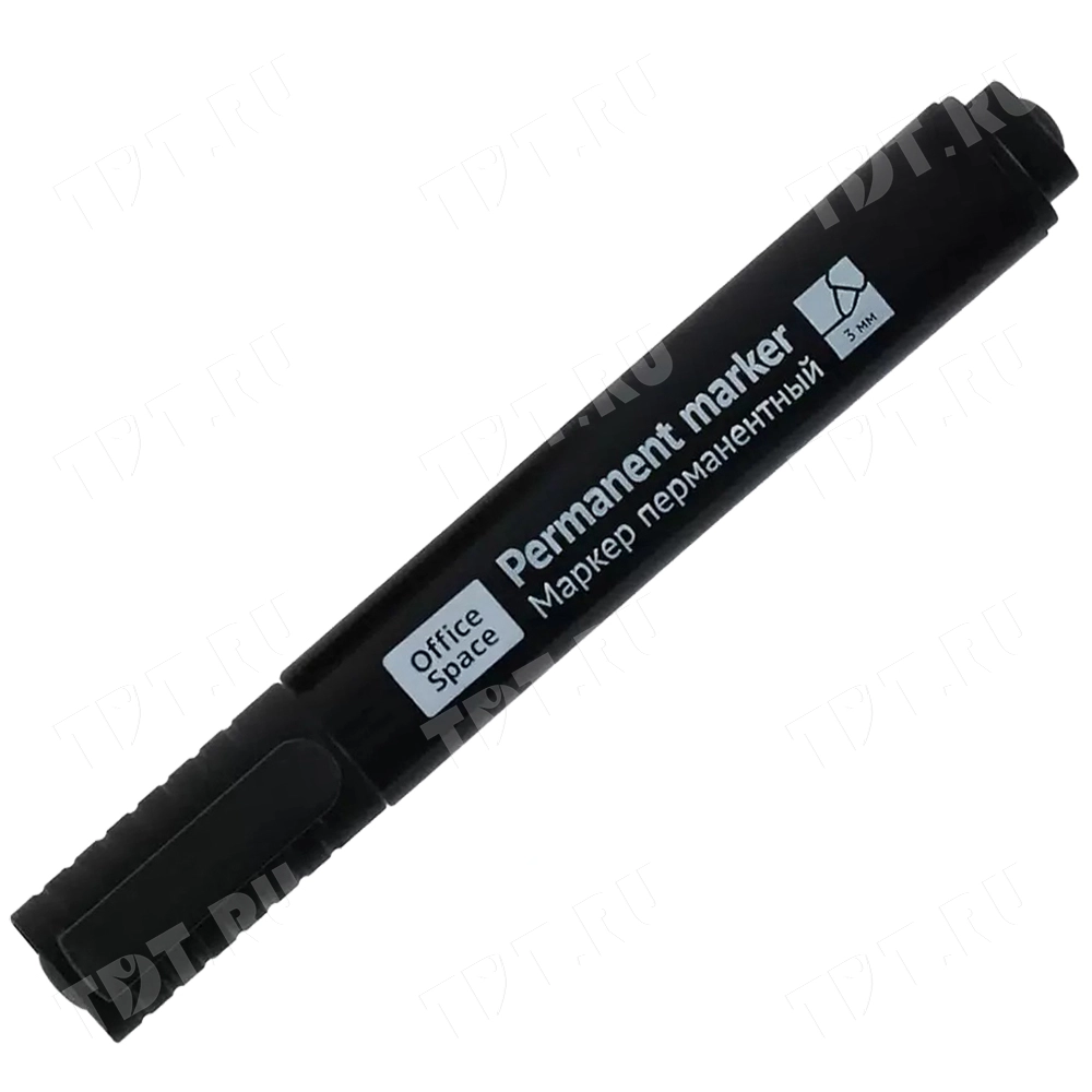 Маркер перманентный OfficeSpace «8004А», черный, 3 мм