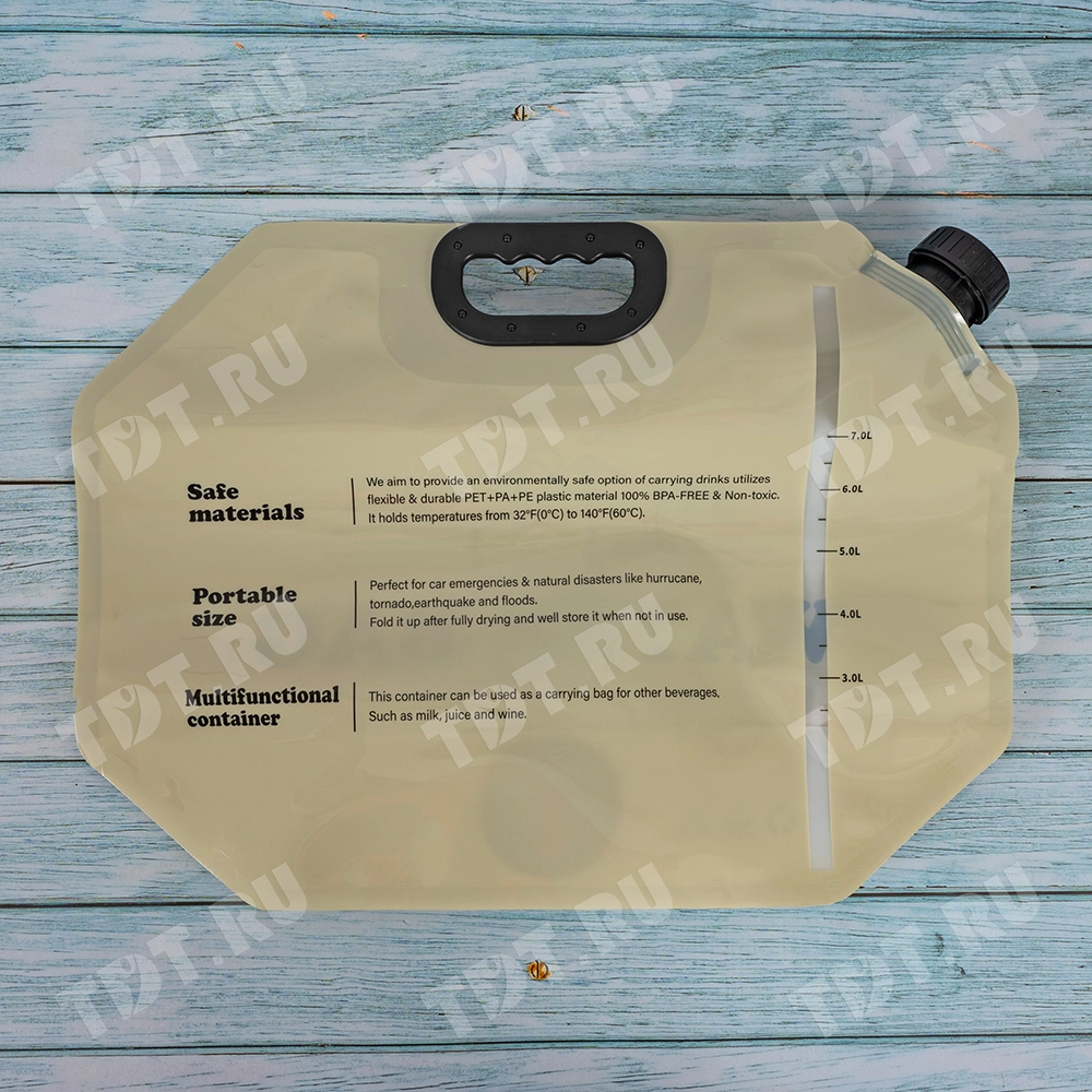 Складная сумка для хранения воды, с краном, 420*75*310 мм, 8 л