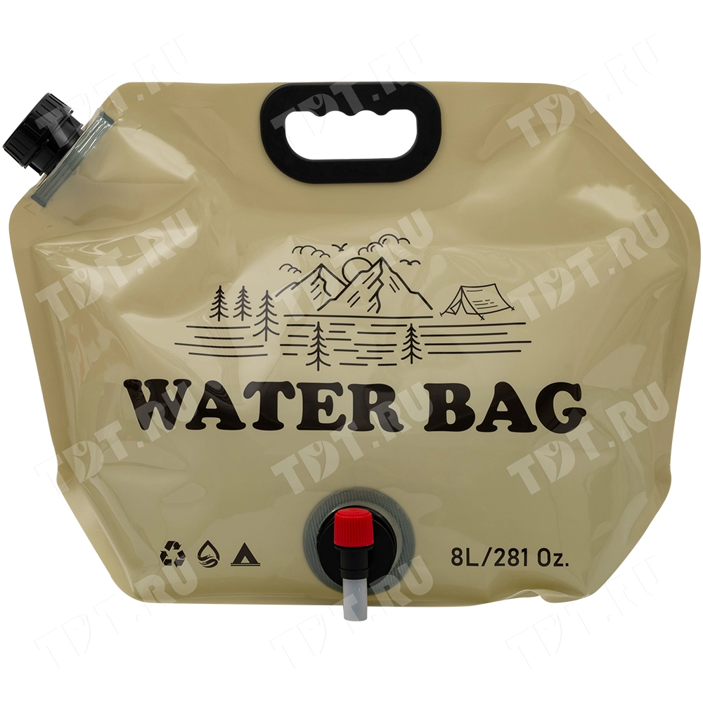 Складная сумка для хранения воды, с краном, 420*75*310 мм, 8 л