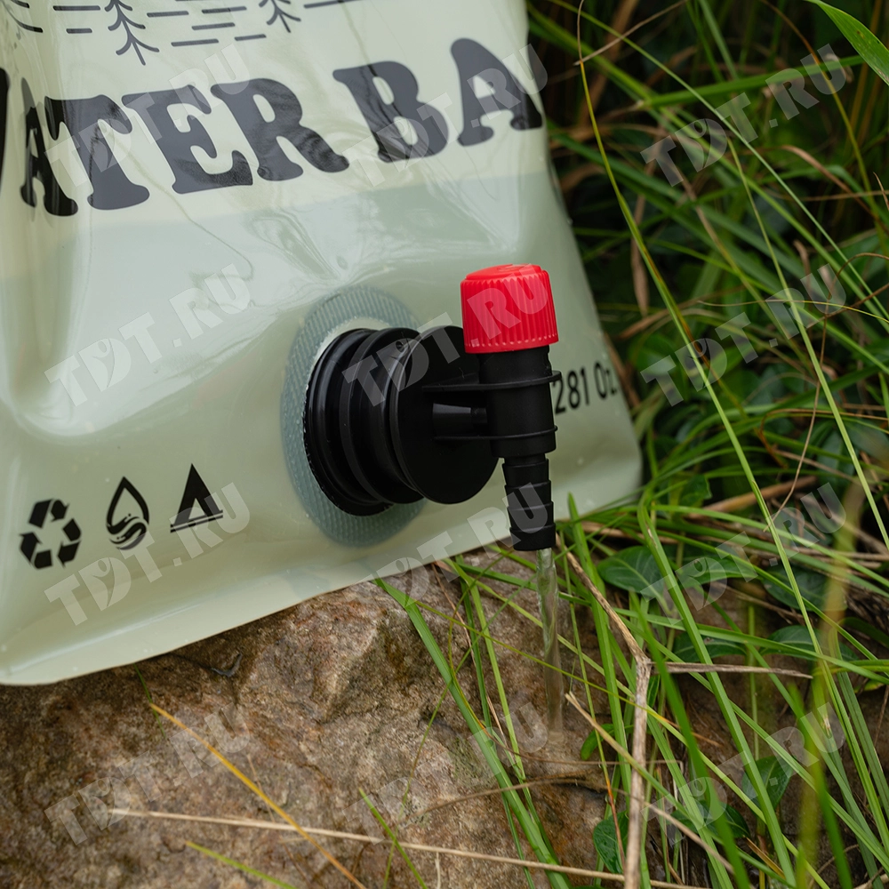 Складная сумка для хранения воды, с краном, 420*75*310 мм, 8 л