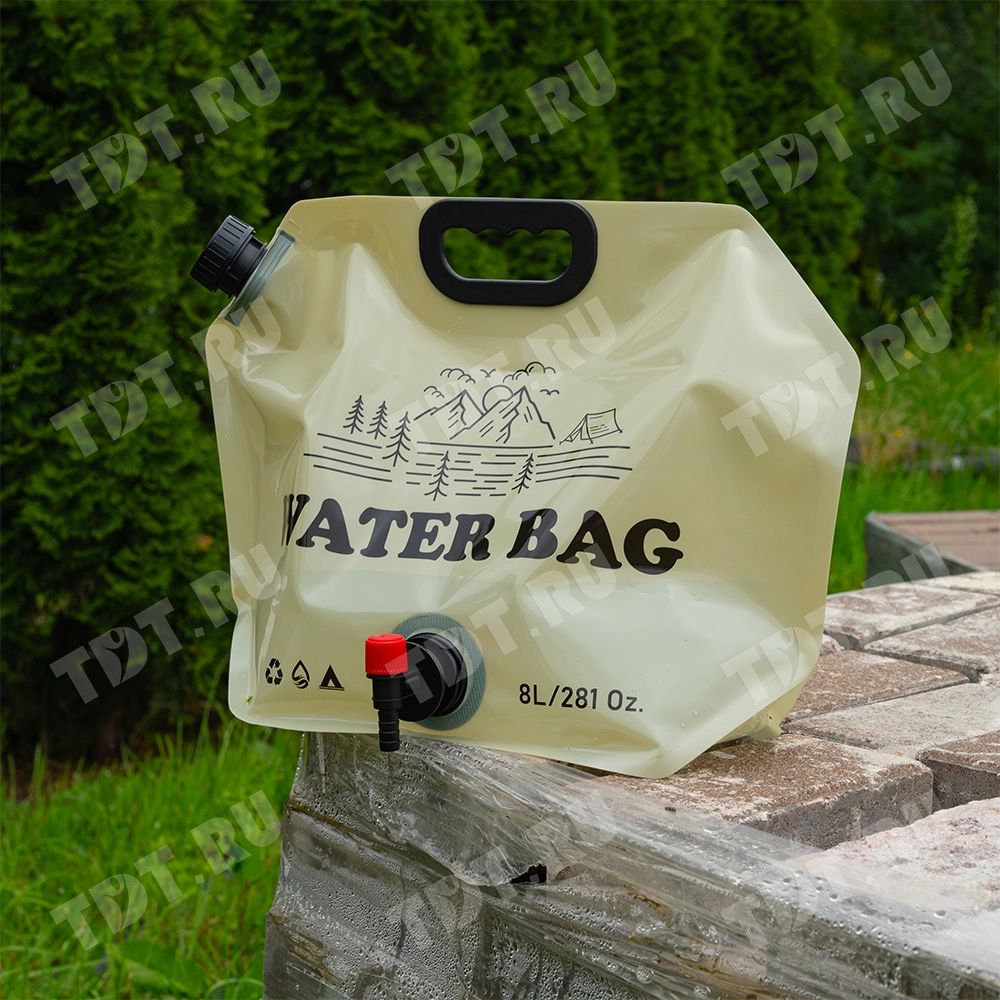 Складная сумка для хранения воды, с краном, 420*75*310 мм, 8 л