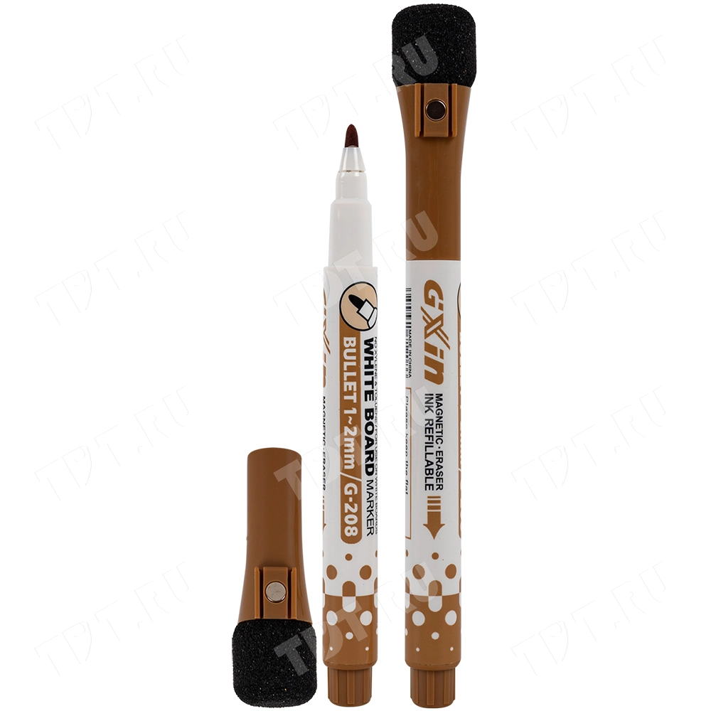 Маркер с ластиком Gxin G-208CL/8 для магнитной доски, набор 8 цветов, 2 мм, 8 шт./уп.