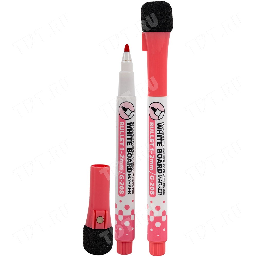 Маркер с ластиком Gxin G-208CL/8 для магнитной доски, набор 8 цветов, 2 мм, 8 шт./уп.