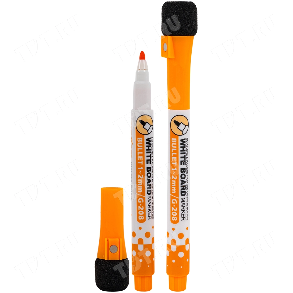 Маркер с ластиком Gxin G-208CL/8 для магнитной доски, набор 8 цветов, 2 мм, 8 шт./уп.