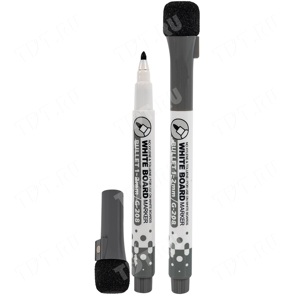 Маркер с ластиком Gxin G-208CL/8 для магнитной доски, набор 8 цветов, 2 мм, 8 шт./уп.