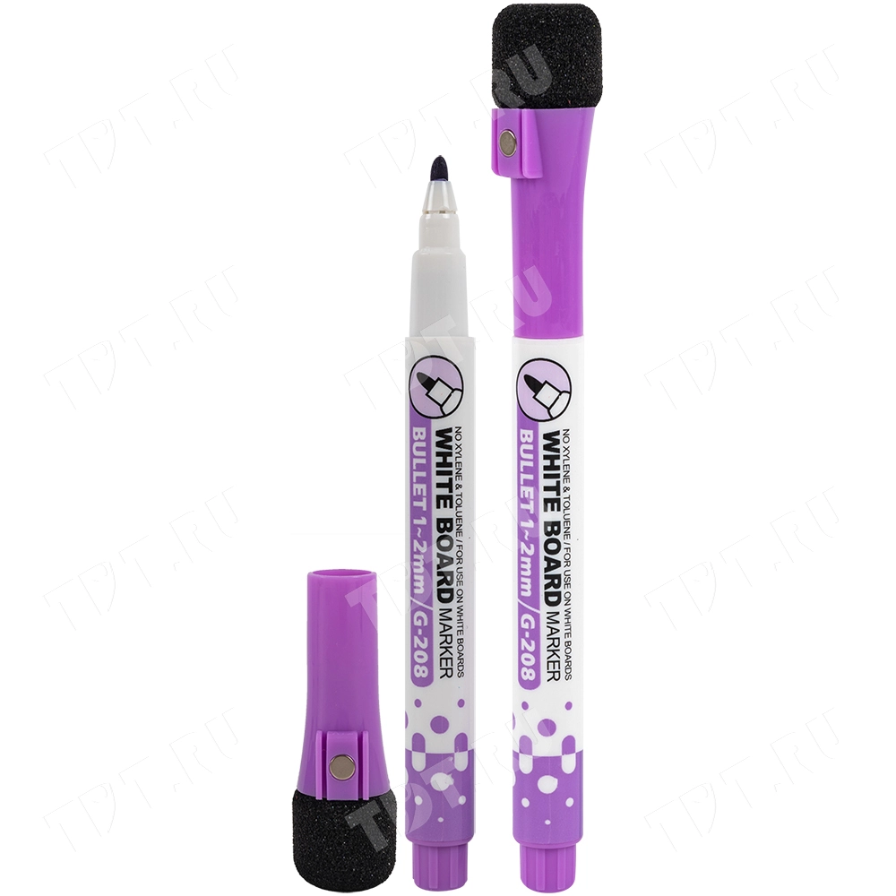 Маркер с ластиком Gxin G-208CL/8 для магнитной доски, набор 8 цветов, 2 мм, 8 шт./уп.