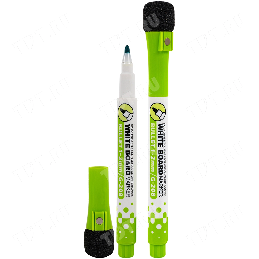 Маркер с ластиком Gxin G-208CL/8 для магнитной доски, набор 8 цветов, 2 мм, 8 шт./уп.