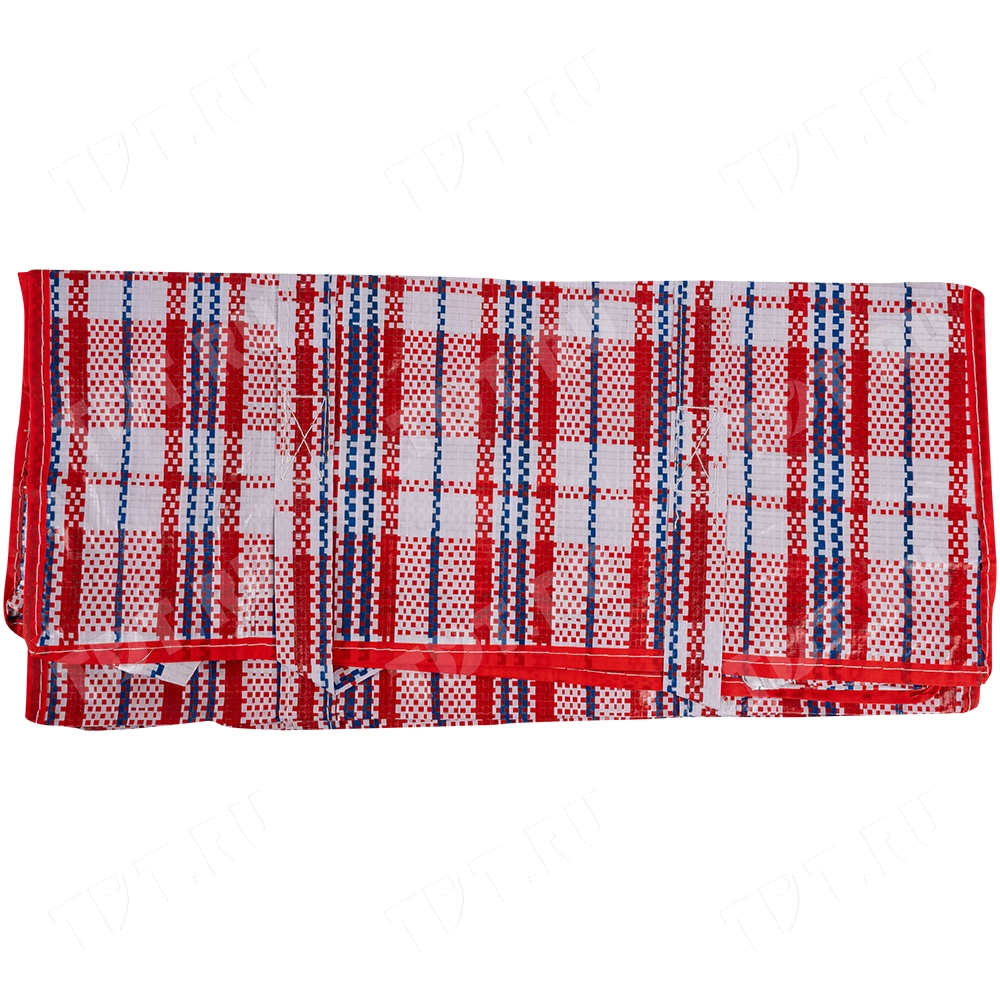 Сумка однослойная хозяйственная, 36 л, 45*20*40 см, красно-синяя