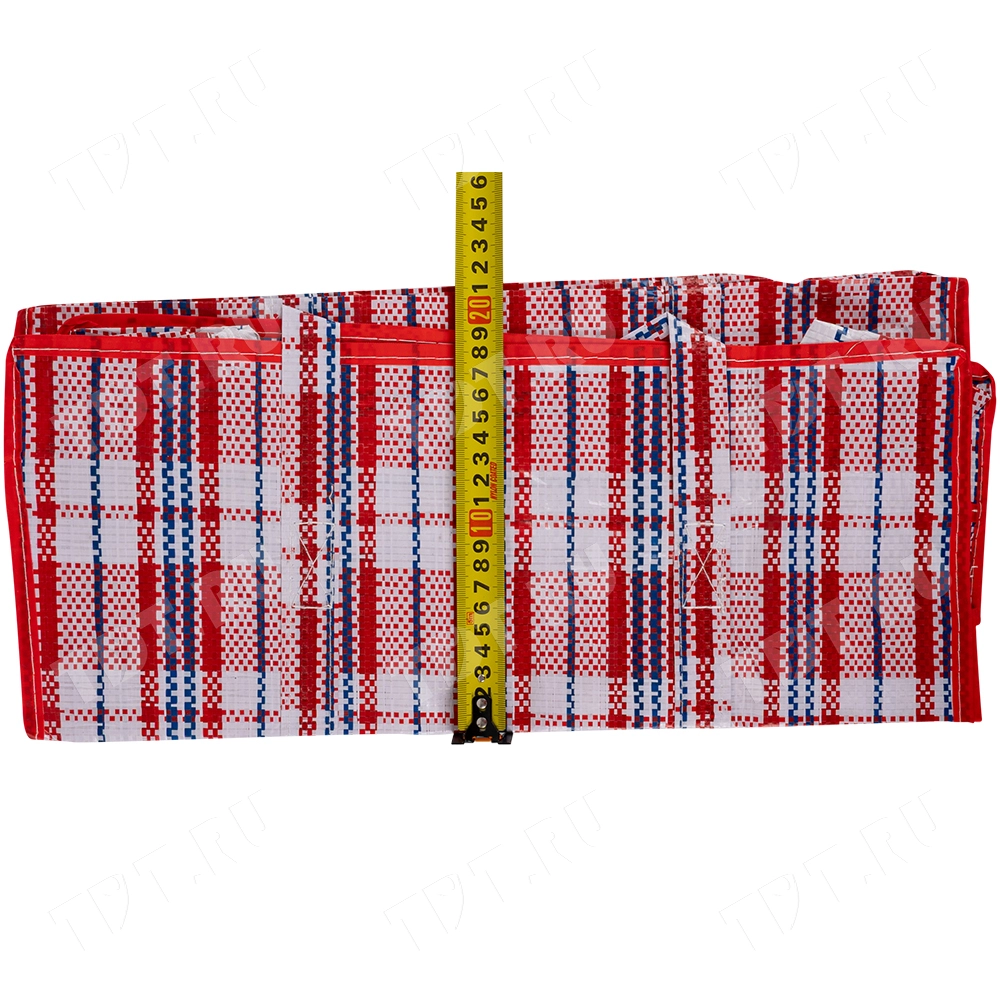 Сумка однослойная хозяйственная, 36 л, 45*20*40 см, красно-синяя