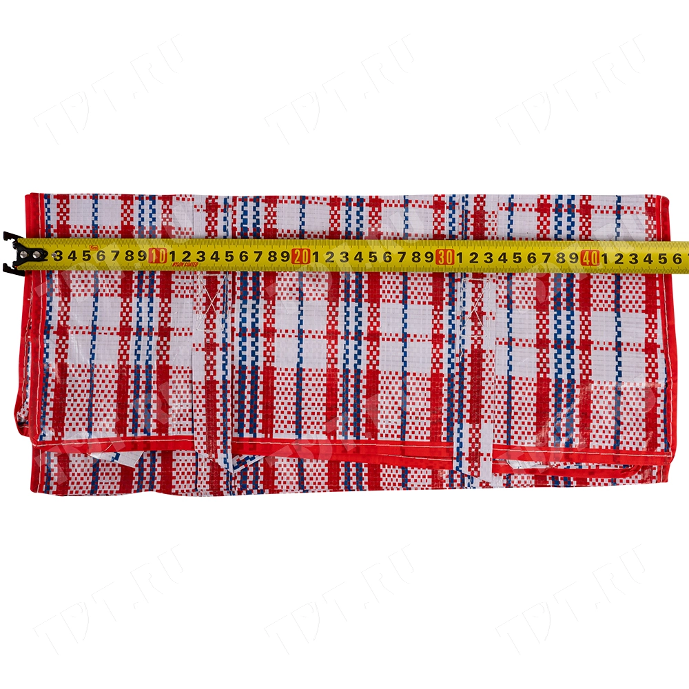 Сумка однослойная хозяйственная, 36 л, 45*20*40 см, красно-синяя