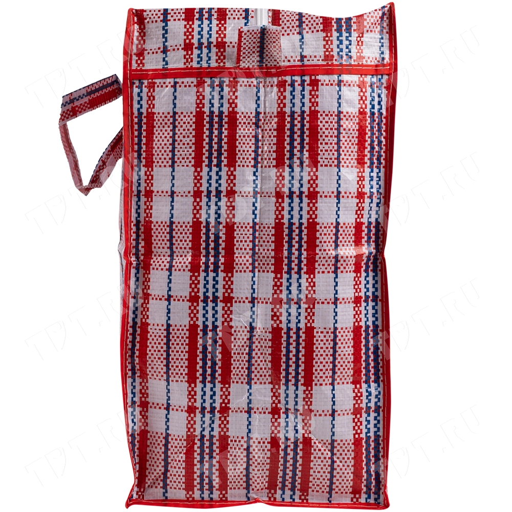 Сумка однослойная хозяйственная, 56 л, 50*25*45 см, красно-синяя