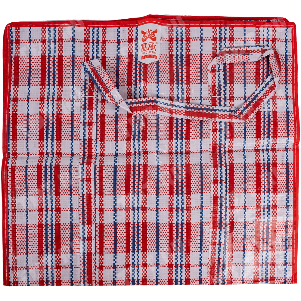 Сумка однослойная хозяйственная, 56 л, 50*25*45 см, красно-синяя