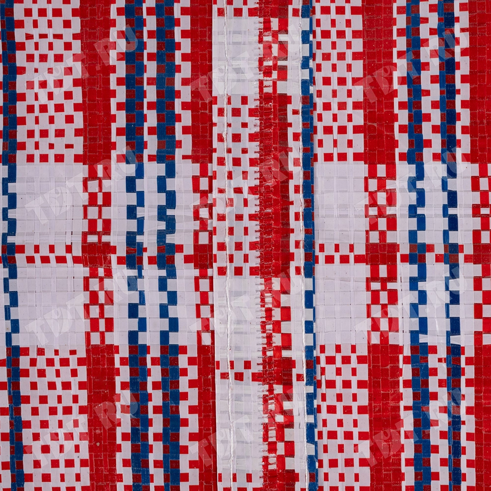 Сумка однослойная хозяйственная, 90 л, 60*30*50 см, красно-синяя