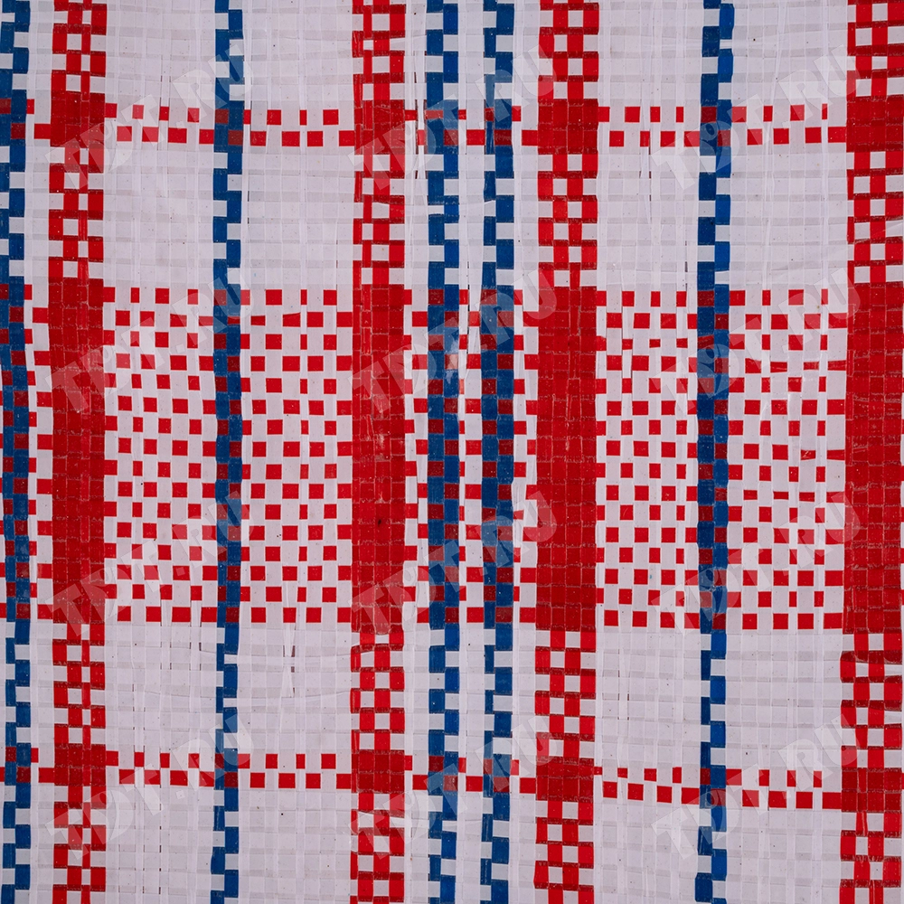 Сумка однослойная хозяйственная, 90 л, 60*30*50 см, красно-синяя