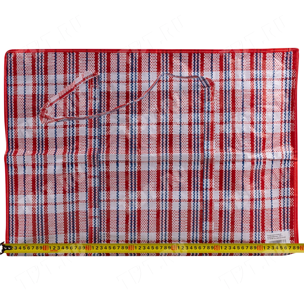 Сумка однослойная хозяйственная, 105 л, 70*30*50 см, красно-синяя