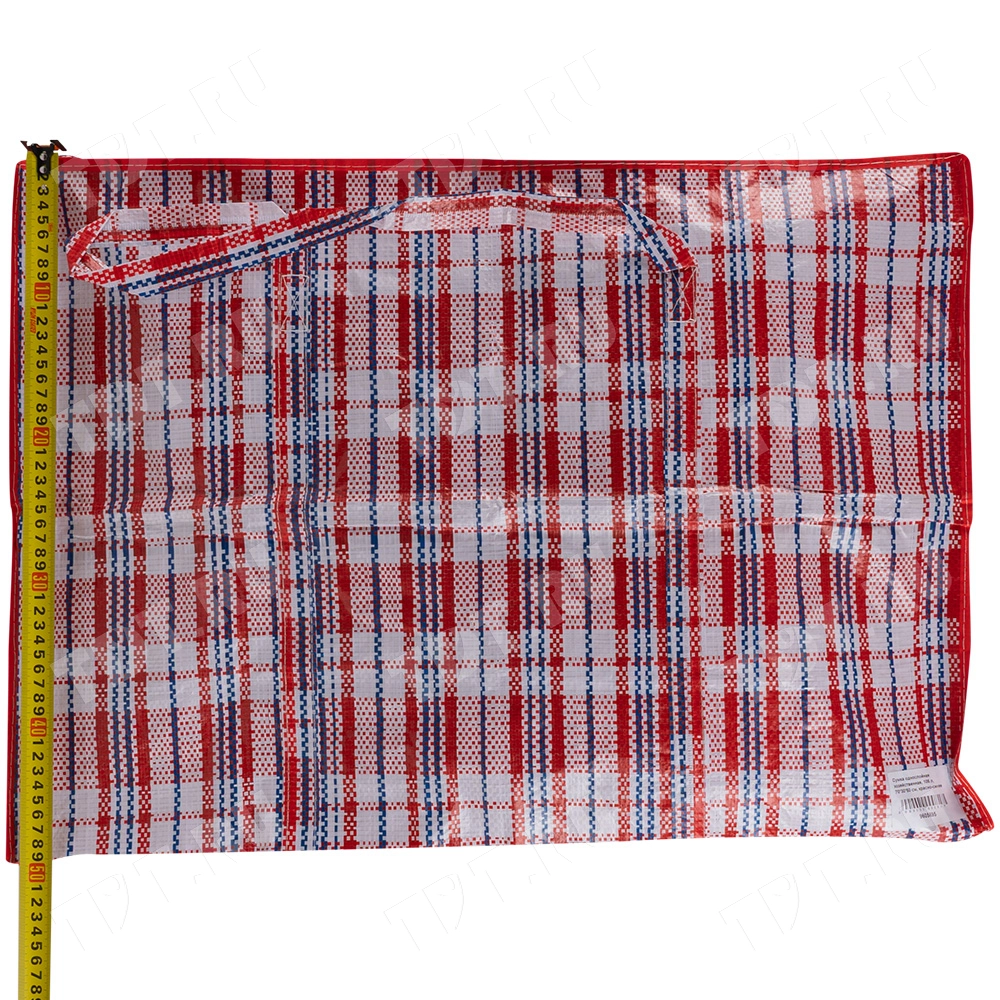 Сумка однослойная хозяйственная, 105 л, 70*30*50 см, красно-синяя