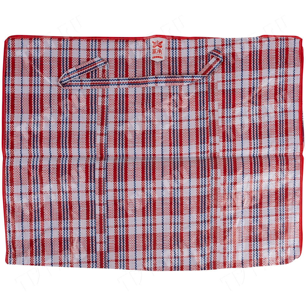 Сумка однослойная хозяйственная, 168 л, 80*35*60 см, красно-синяя