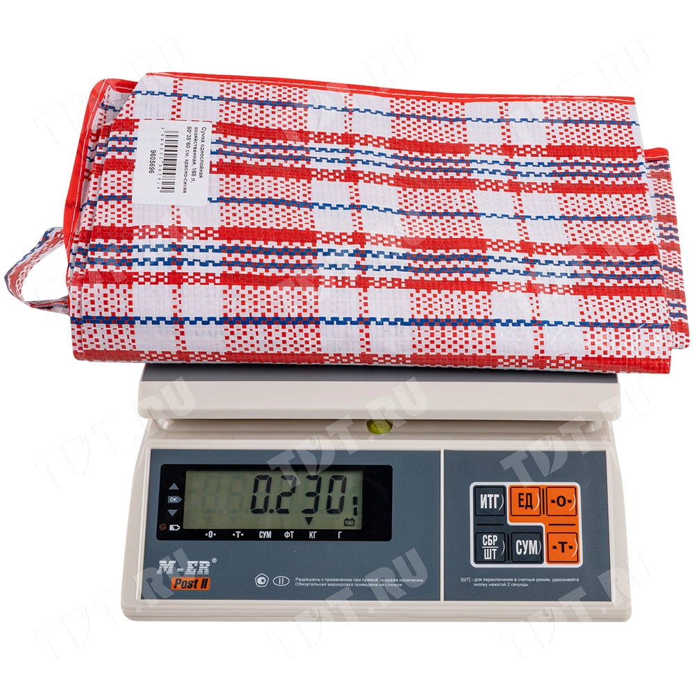 Сумка однослойная хозяйственная, 168 л, 80*35*60 см, красно-синяя